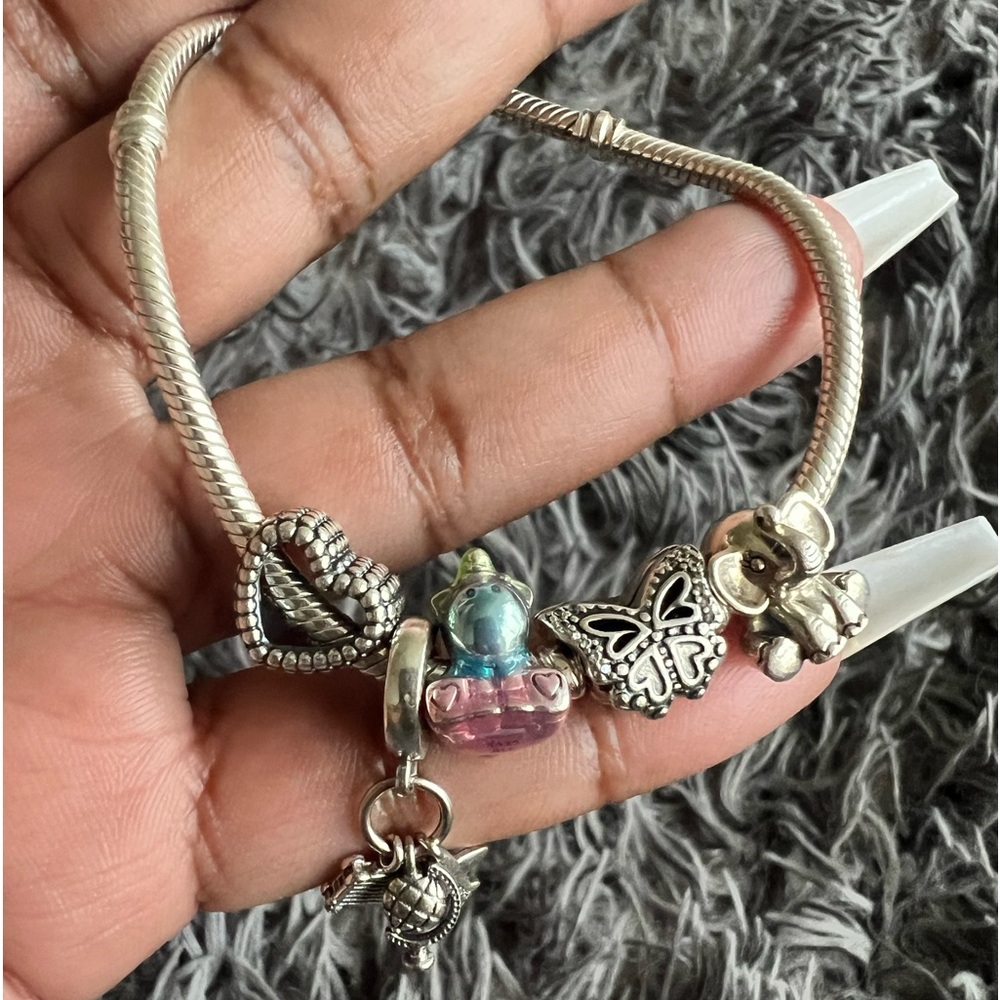Pandora bracelet with charms